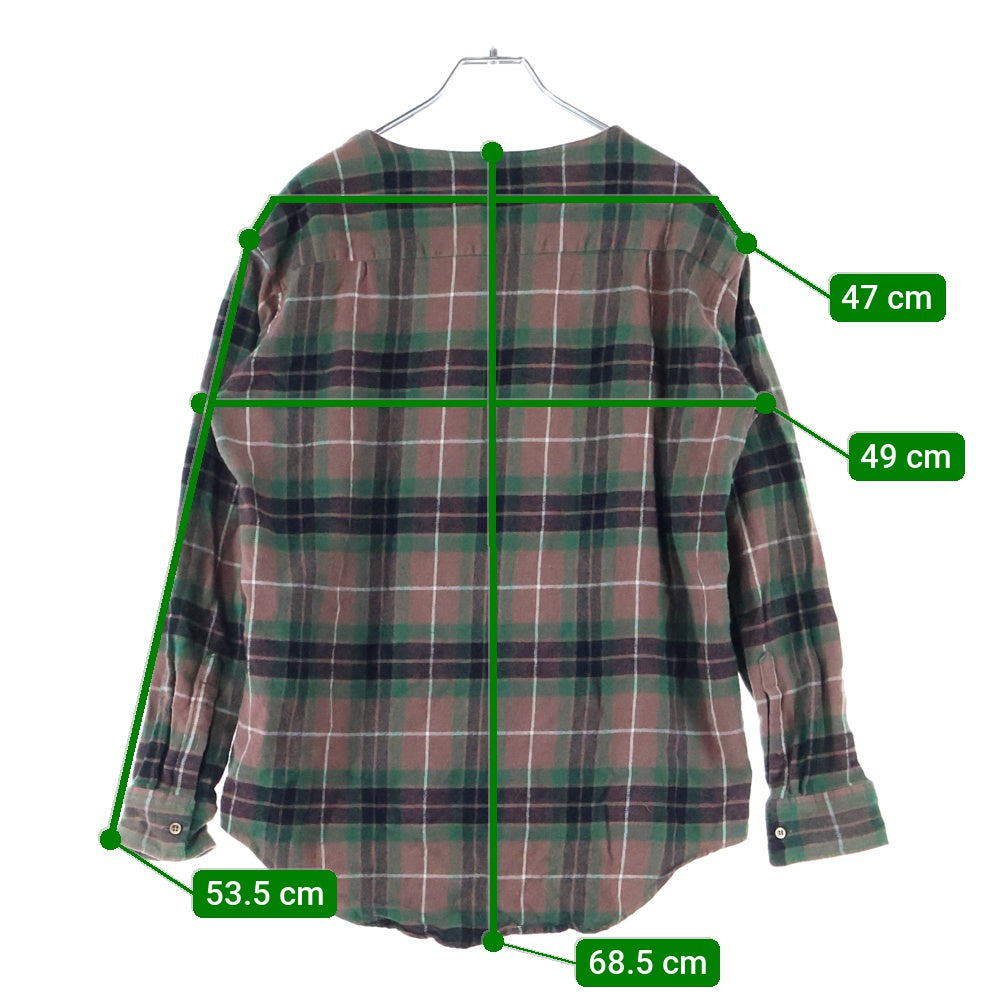 LAD MUSICIAN(ラッドミュージシャン) PULLOVER SHIRT BIG TARTAN CHECK ビッグタータンチェック プルオーバーシャツ ブラウン/グリーン 2216-115