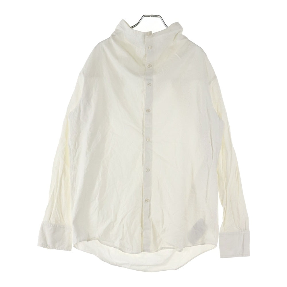 LAD MUSICIAN(ラッドミュージシャン) 変形パターン ハイネック コットン 長袖シャツ ホワイト 2116-124