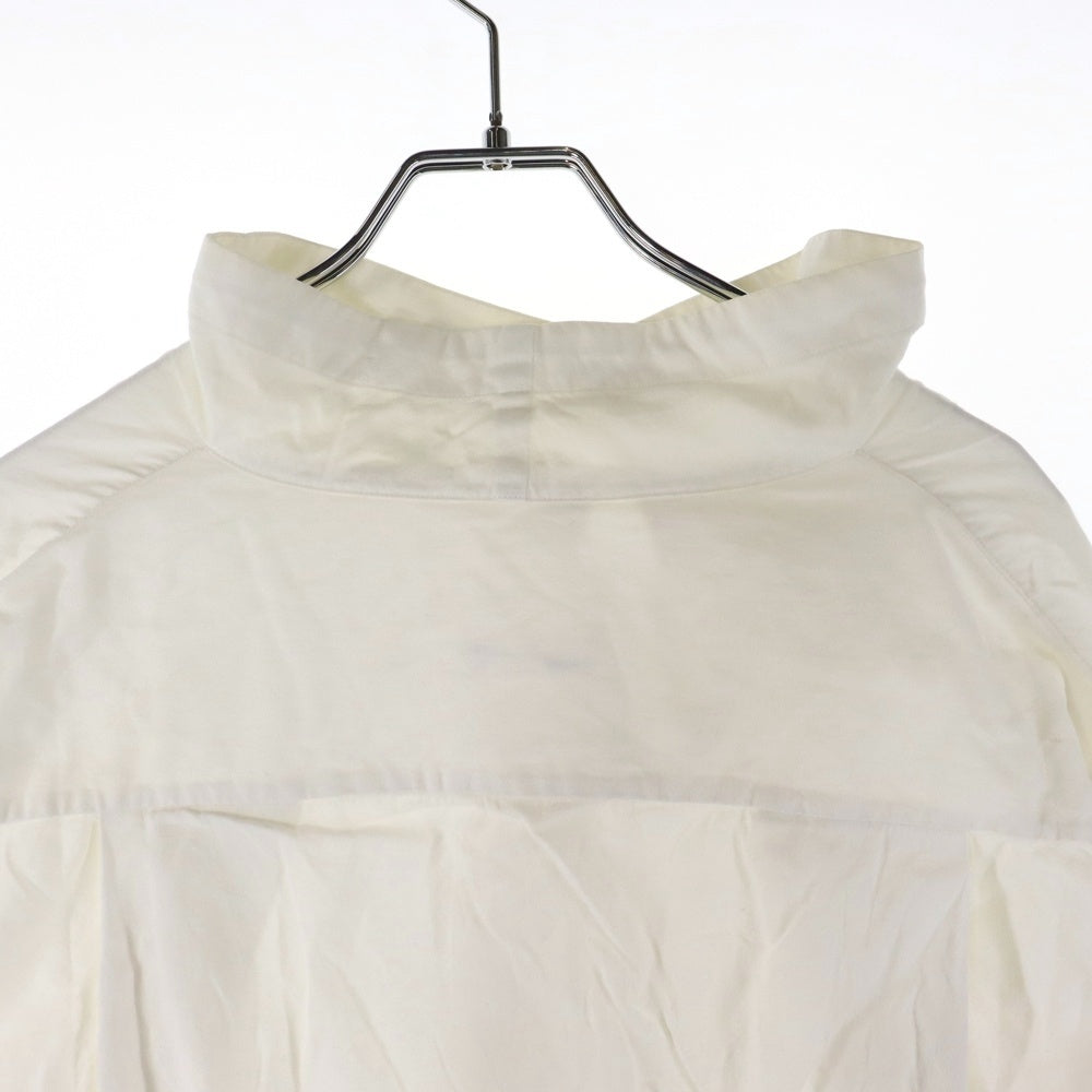 LAD MUSICIAN(ラッドミュージシャン) 変形パターン ハイネック コットン 長袖シャツ ホワイト 2116-124