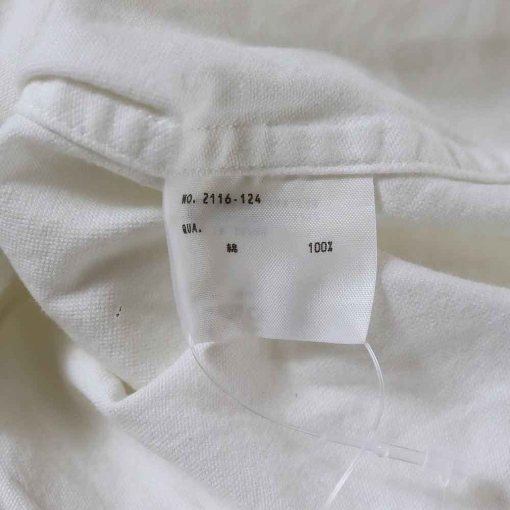 LAD MUSICIAN(ラッドミュージシャン) 変形パターン ハイネック コットン 長袖シャツ ホワイト 2116-124