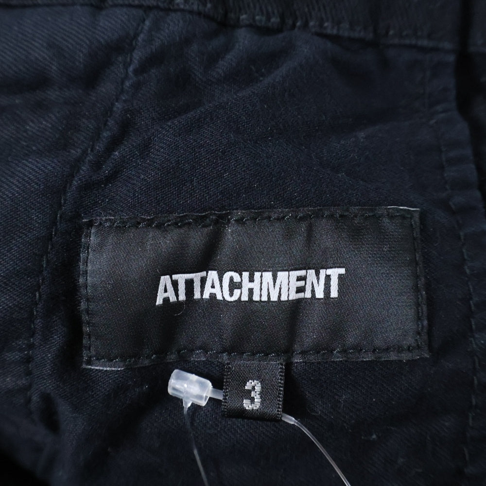 ATTACHMENT(アタッチメント) ハイパワーストレッチツイル バイカーイージーパンツ ブラック AP03-208