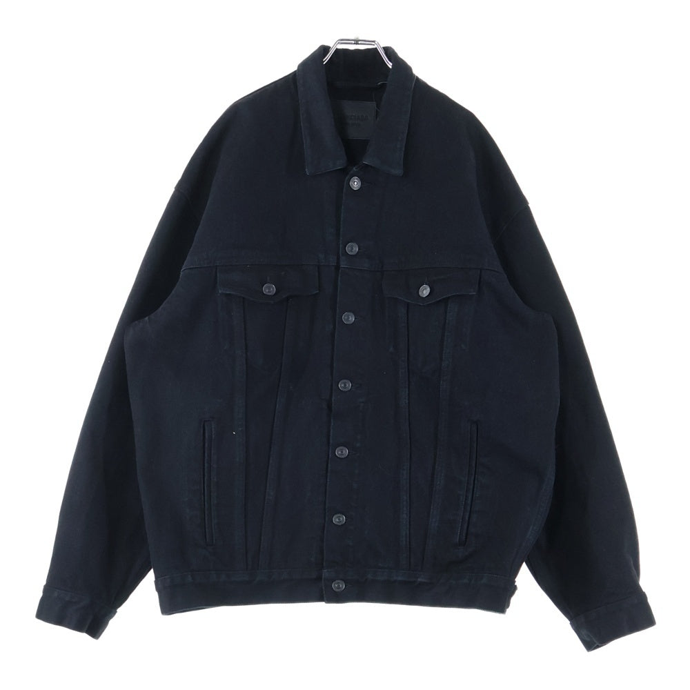 BALENCIAGA(バレンシアガ) 23SS 72GARDE-ROBE ガードローブ オーバーサイズデニムジャケット Gジャン ブラック 724649 TNW40