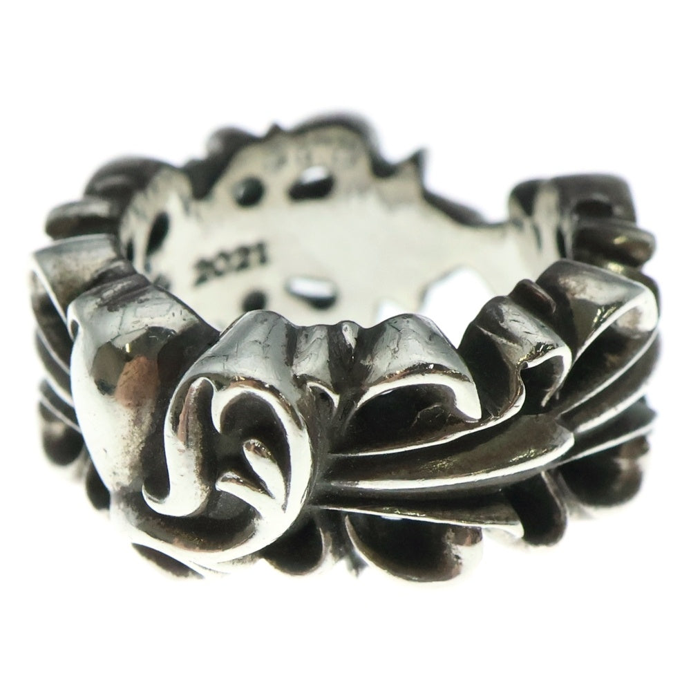 CHROME HEARTS(クロムハーツ) DBL FLORAL CRS HEART ダブルフローラルクロスハート リング シルバー