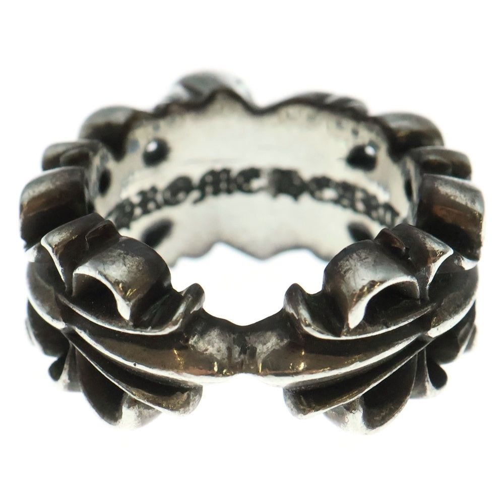 CHROME HEARTS(クロムハーツ) DBL FLORAL CRS HEART ダブルフローラルクロスハート リング シルバー