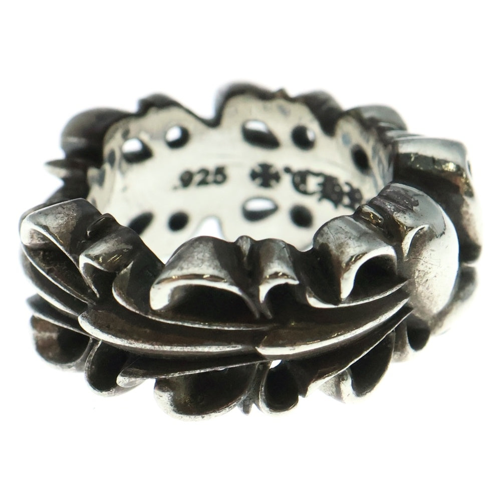 CHROME HEARTS(クロムハーツ) DBL FLORAL CRS HEART ダブルフローラルクロスハート リング シルバー