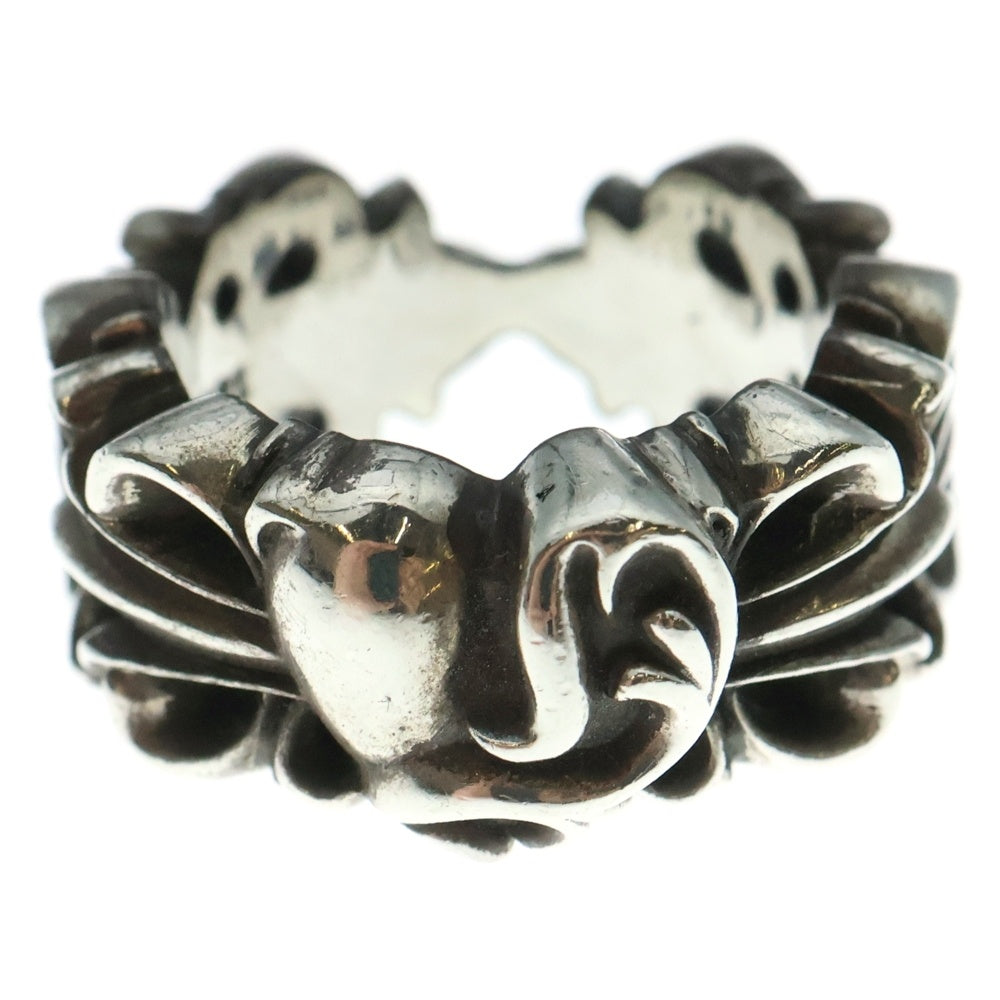 CHROME HEARTS(クロムハーツ) DBL FLORAL CRS HEART ダブルフローラルクロスハート リング シルバー