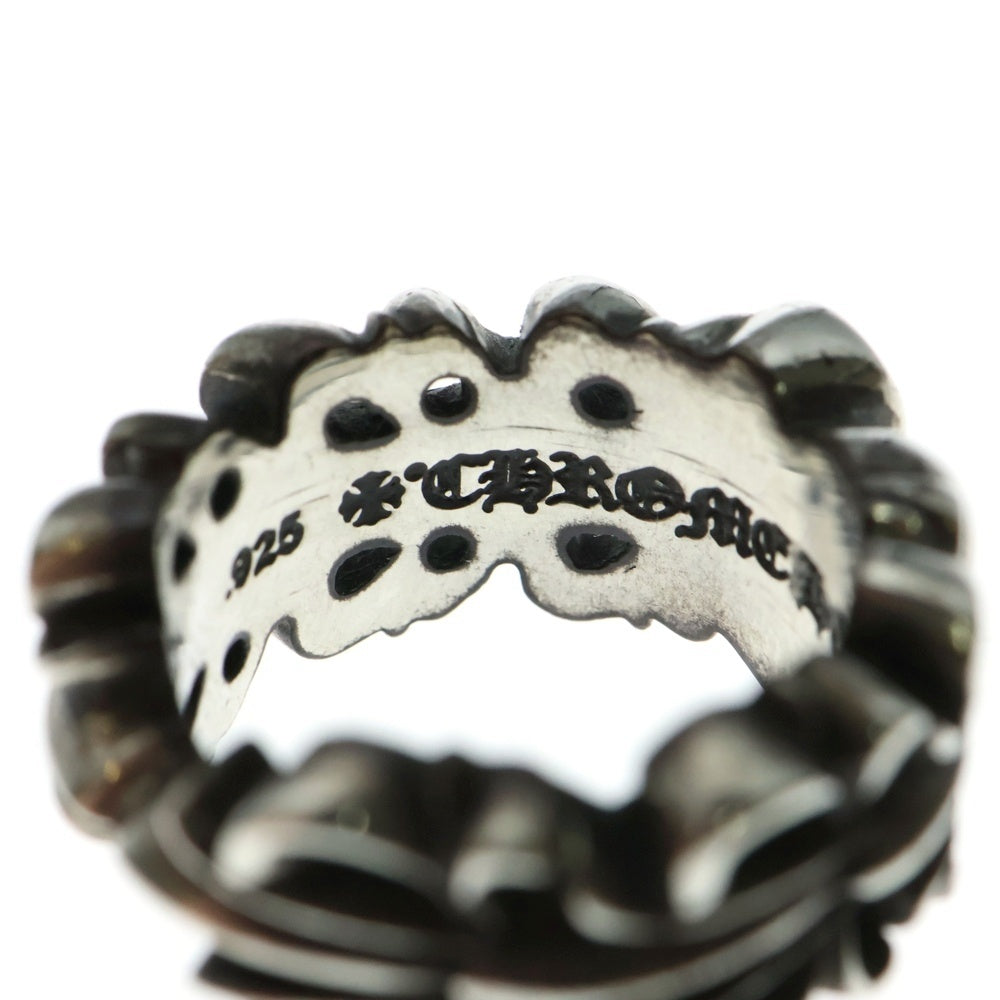 CHROME HEARTS(クロムハーツ) DBL FLORAL CRS HEART ダブルフローラルクロスハート リング シルバー