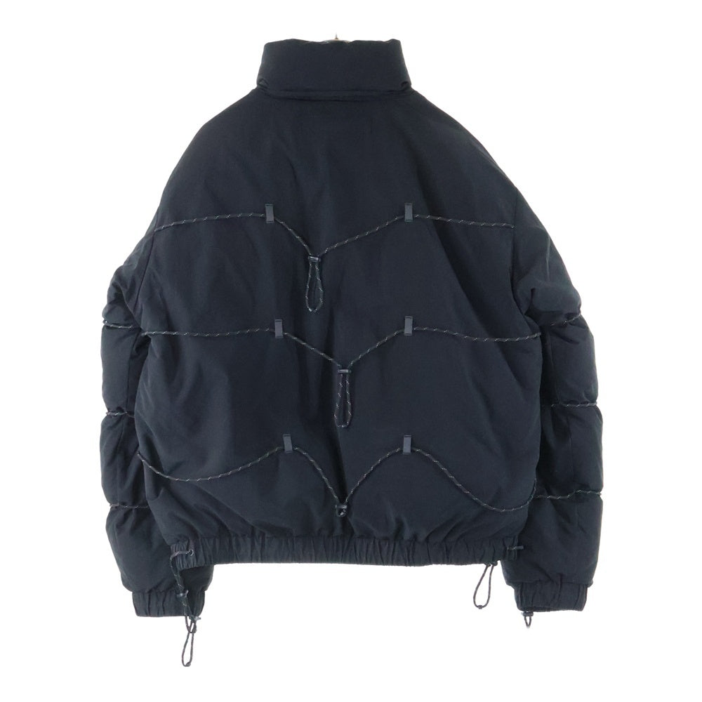 POST ARCHIVE FACTION(ポストアーカイブファクション) 18AW ドローストリング加工 マルチポケット フーデッド ジップアップ ダウンジャケット ブラック AW18L-SDJ01B