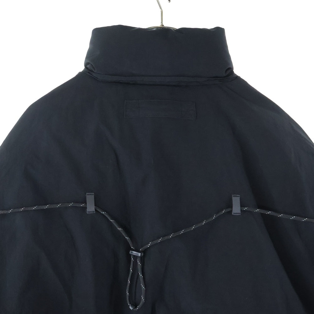 POST ARCHIVE FACTION(ポストアーカイブファクション) 18AW ドローストリング加工 マルチポケット フーデッド ジップアップ ダウンジャケット ブラック AW18L-SDJ01B