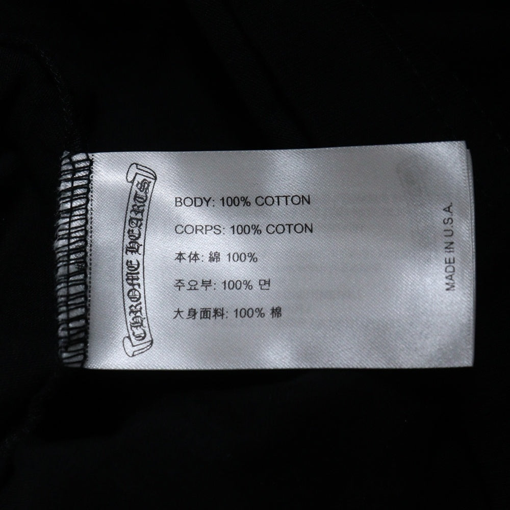 CHROME HEARTS(クロムハーツ) CH LS LTD スタッフ限定 バックホースシュープリント クルーネック 長袖Tシャツ カットソー ブラック/オレンジ