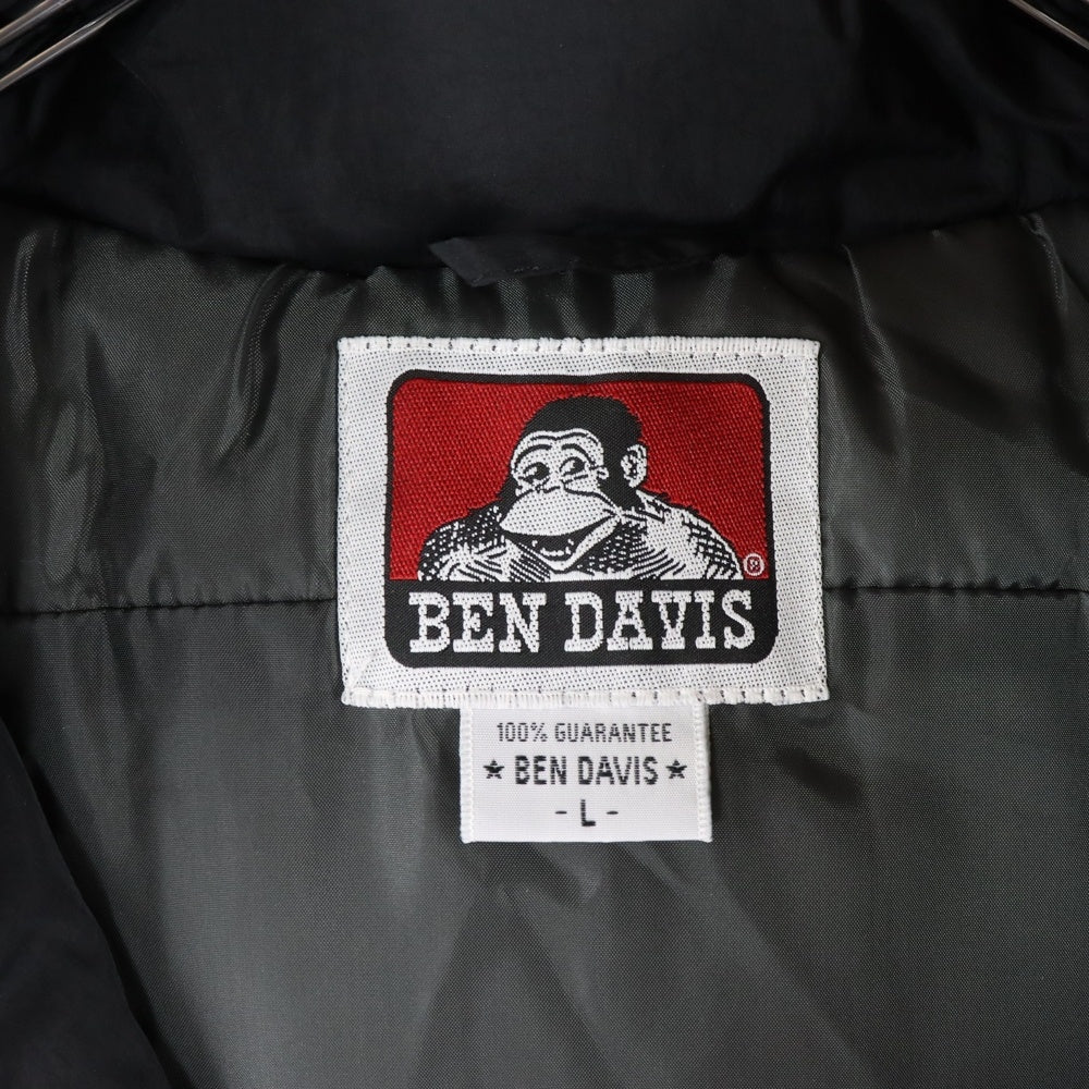 BEN DAVIS(ベンデイビス) ロゴエンブロイダリー ダウンベスト ジャケット ブラック T-23780009