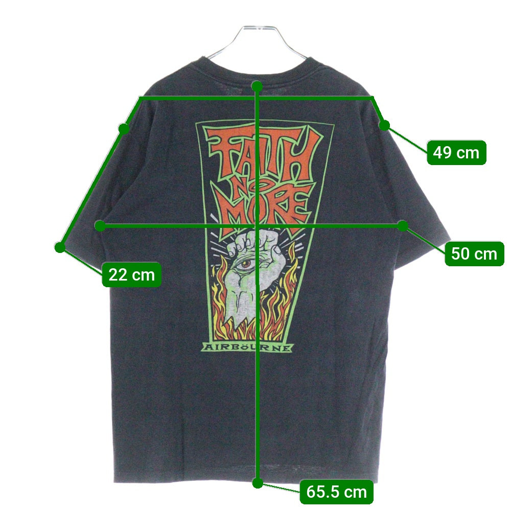 VINTAGE(ヴィンテージ) 90S VINTAGE FAITH NO MORE AIR BOURNE TEE ヴィンテージ フェイスノーモア エアバーン 両面プリントTシャツ 半袖クルーネックカットソー ブラック