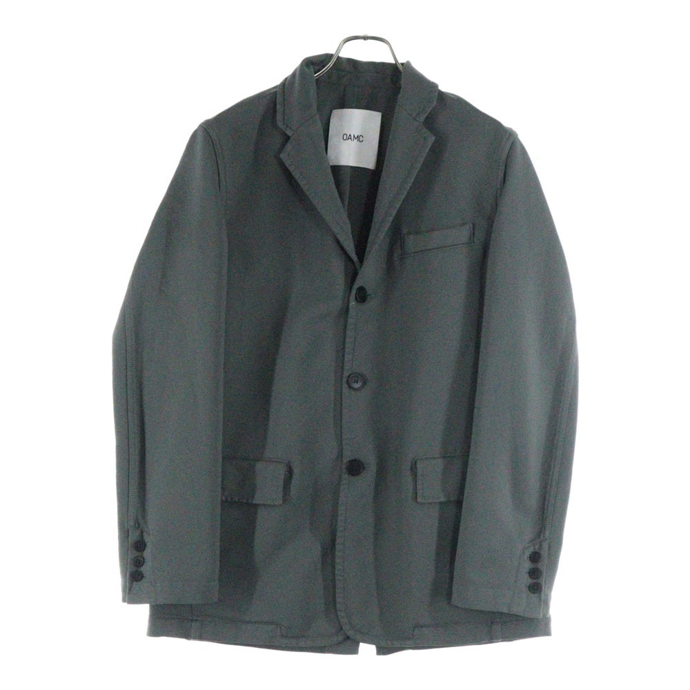 OAMC(オーエーエムシー) CHEMICAL JACKET ケミカル 3B ダブルフラップポケット テーラードジャケット グリーン OAMR154984