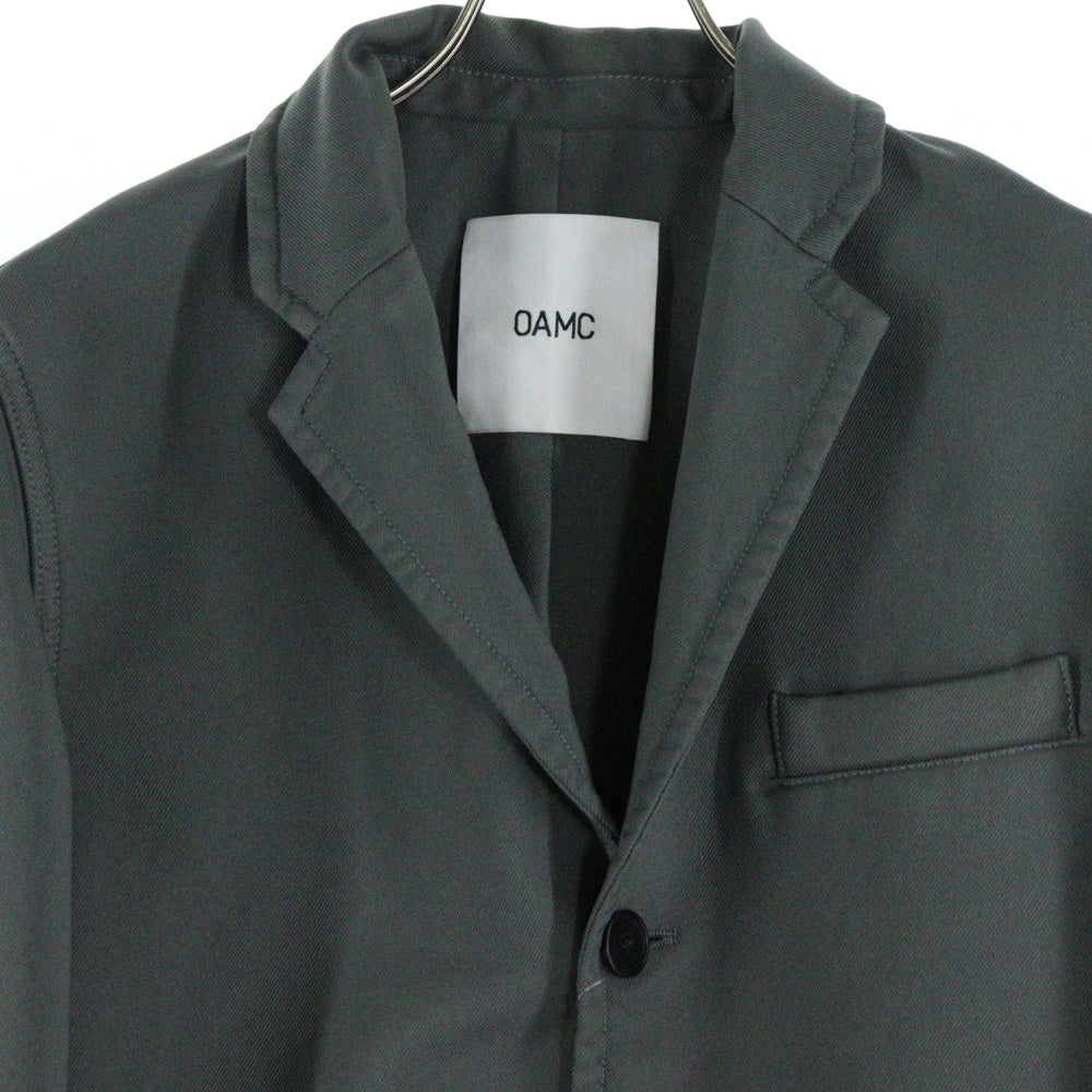OAMC(オーエーエムシー) CHEMICAL JACKET ケミカル 3B ダブルフラップポケット テーラードジャケット グリーン OAMR154984