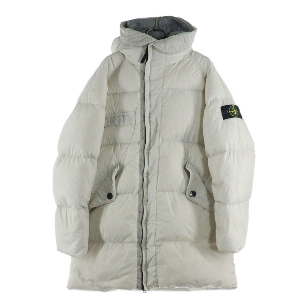 STONE ISLAND(ストーンアイランド) 17AW GARMENT DYED CRINKLE REPS NY DOWN PARKA ガーメント ダイ コーティング ナイロン ダウンジャケット ホワイト 671570223
