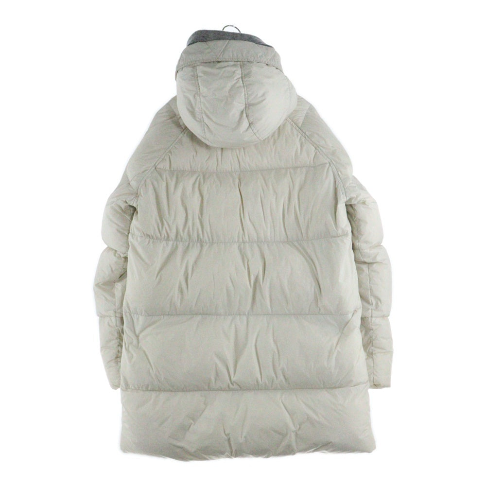 STONE ISLAND(ストーンアイランド) 17AW GARMENT DYED CRINKLE REPS NY DOWN PARKA ガーメント ダイ コーティング ナイロン ダウンジャケット ホワイト 671570223