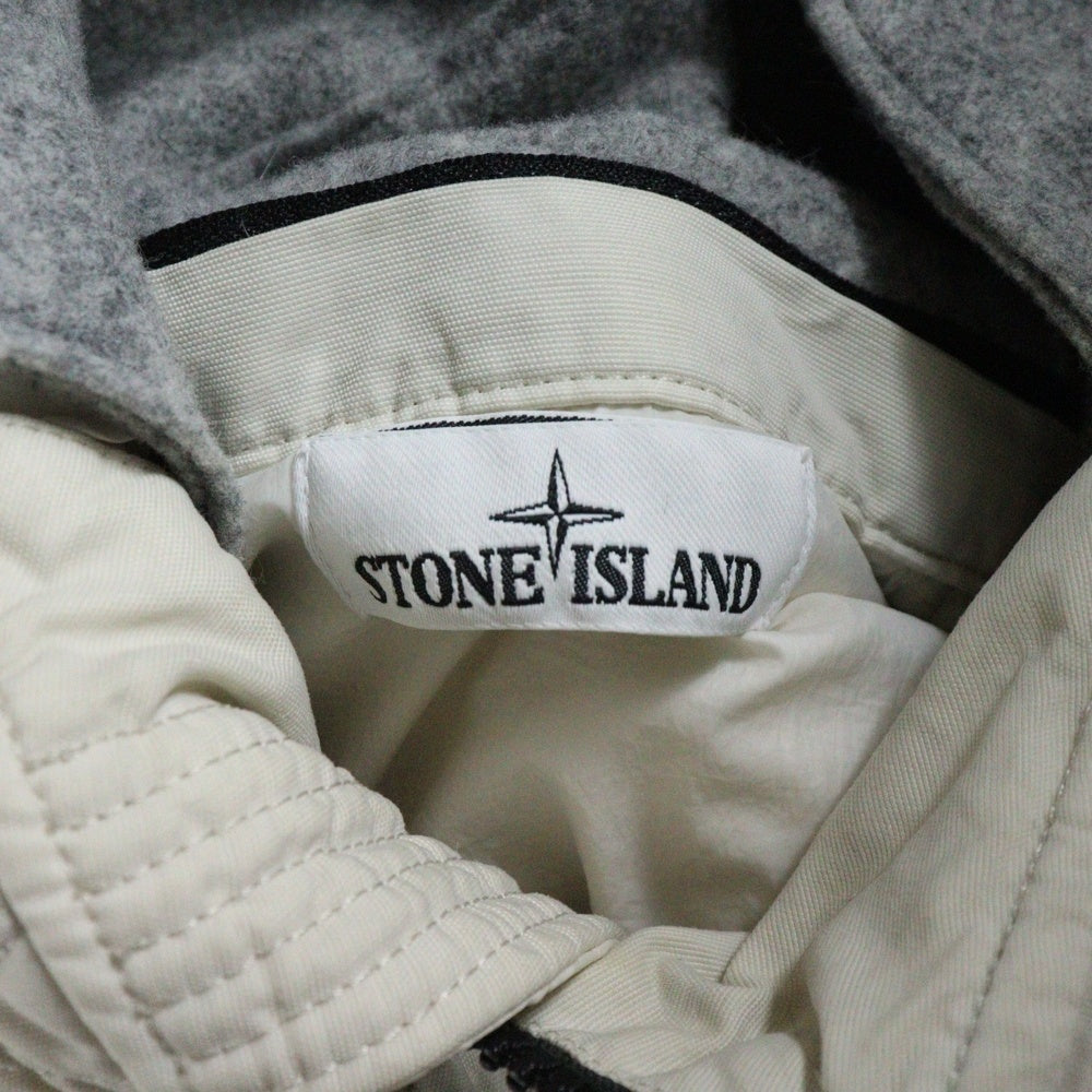 STONE ISLAND(ストーンアイランド) 17AW GARMENT DYED CRINKLE REPS NY DOWN PARKA ガーメント ダイ コーティング ナイロン ダウンジャケット ホワイト 671570223