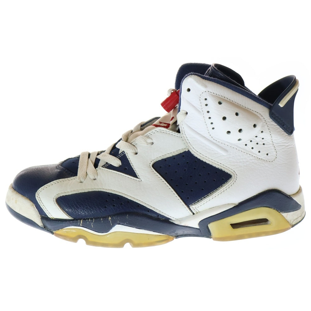 NIKE(ナイキ) 【観賞用 2012年製】 AIR JORDAN 6 OLYMPIC LONDON エアジョーダン オリンピックロンドン ハイカットスニーカー ホワイト/ブルー US9/27cm 384664-130