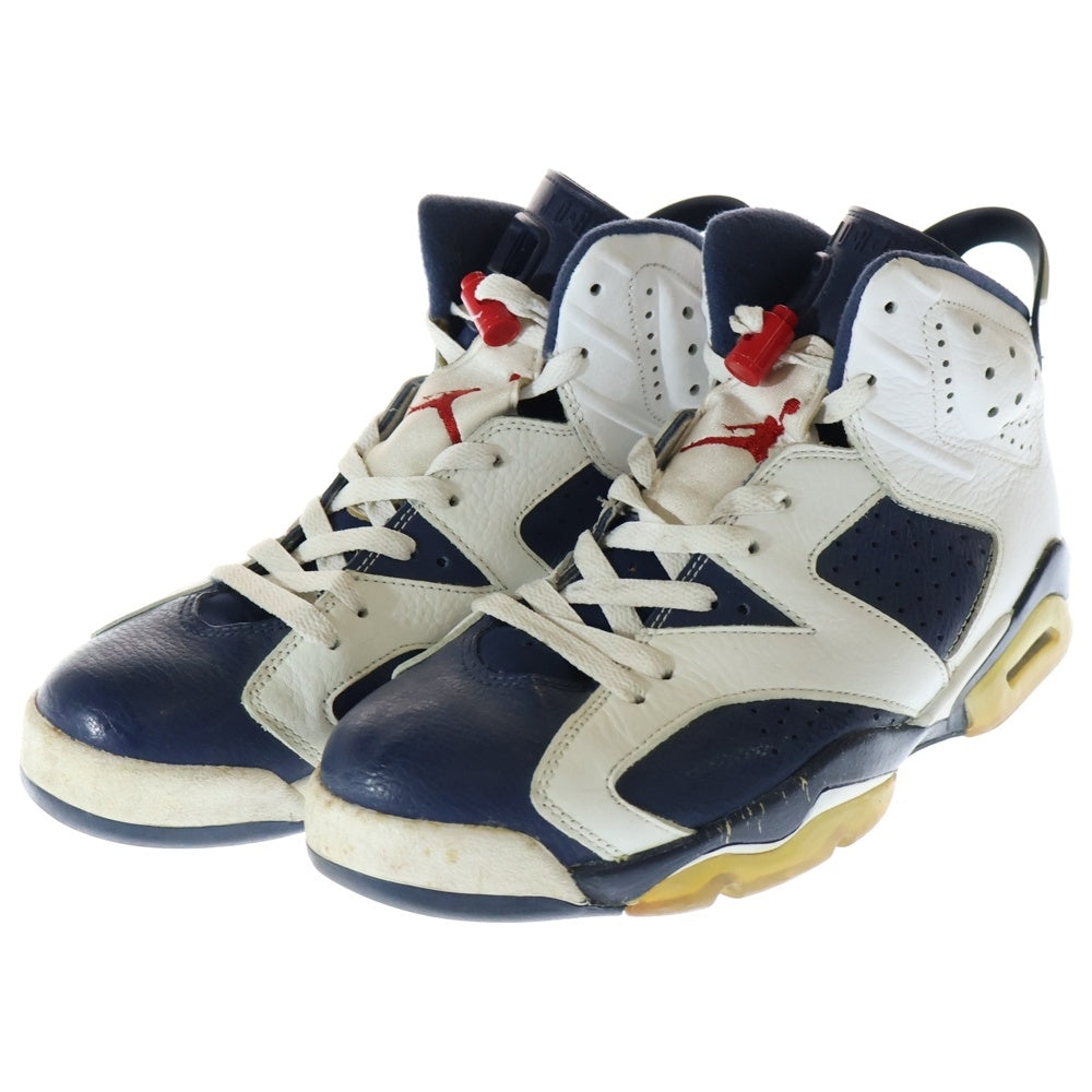 NIKE(ナイキ) 【観賞用 2012年製】 AIR JORDAN 6 OLYMPIC LONDON エアジョーダン オリンピックロンドン ハイカットスニーカー ホワイト/ブルー US9/27cm 384664-130