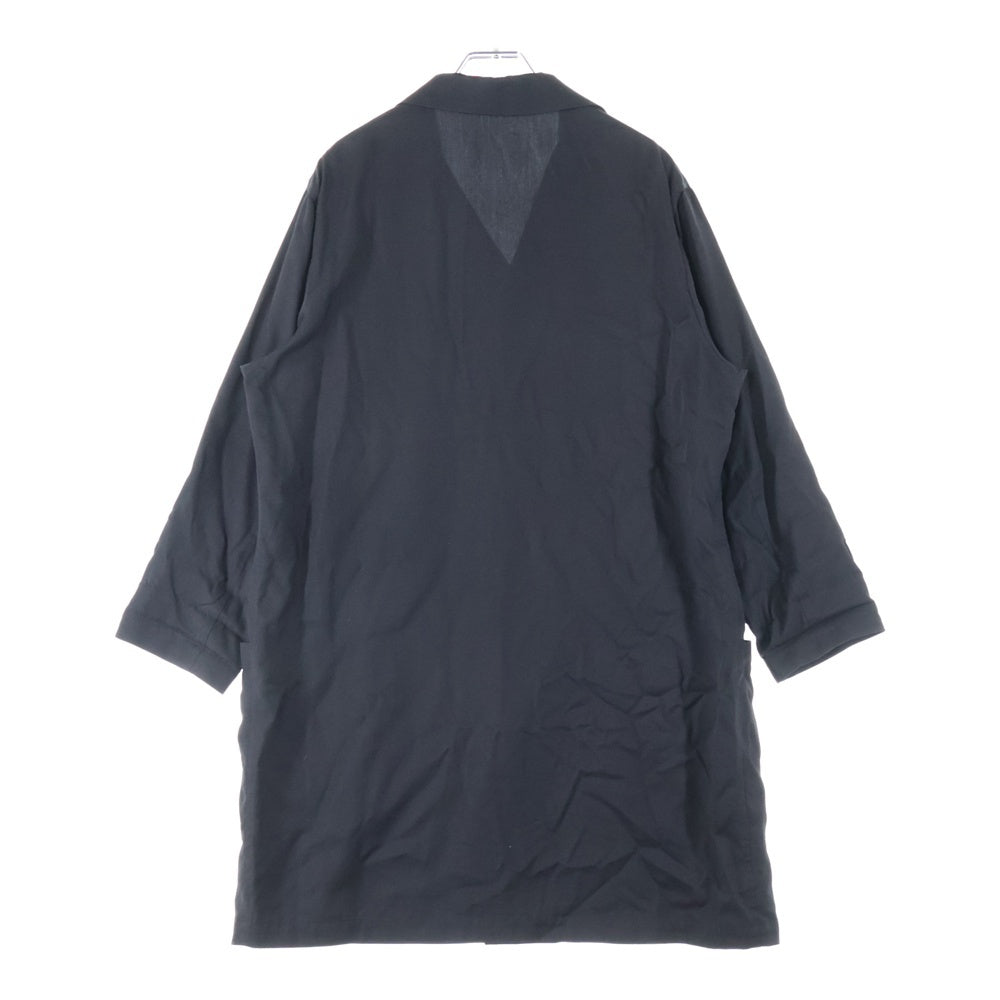 Y's(ワイズ) RAYON TWILL 3/4 SLEEVE JACKET レーヨンツイル ロング シャツジャケット ブラック レディース YP-J12-201