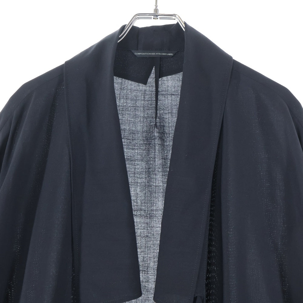 Y's(ワイズ) BORN PRODUCT COTTON TWILL DEFORMED SLEEVE SHIRT コットンツイル 変形スリーブ ロングシャツ ブラック レディース YB-B82-002