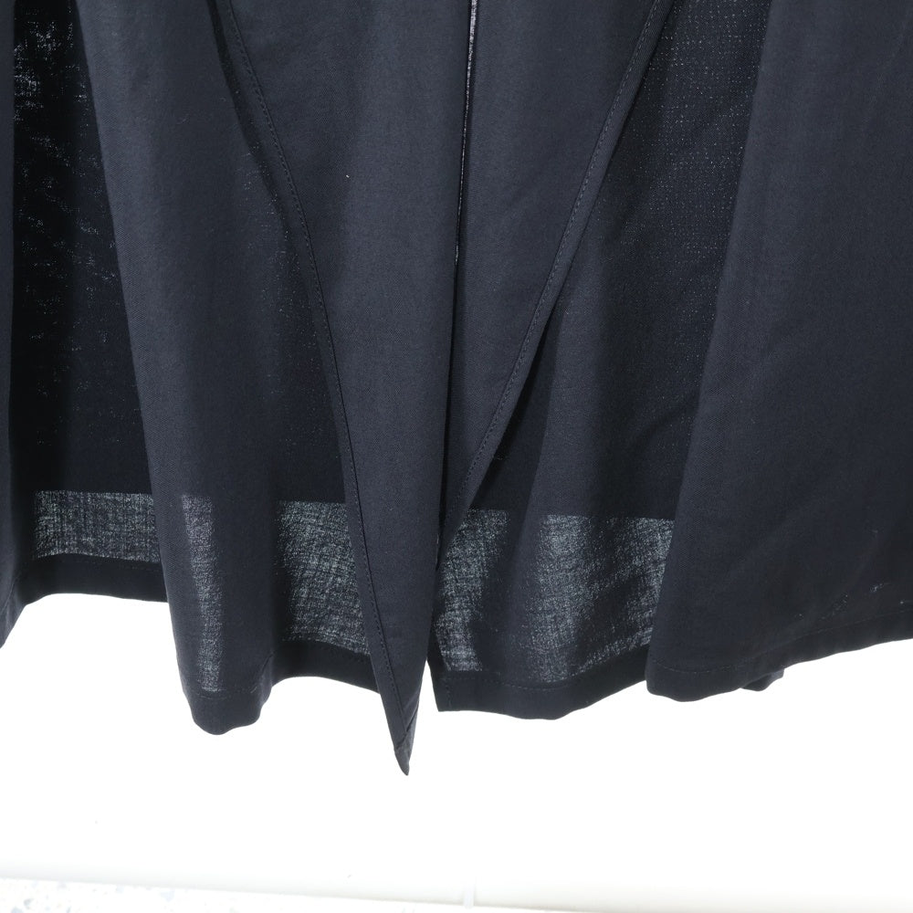 Y's(ワイズ) BORN PRODUCT COTTON TWILL DEFORMED SLEEVE SHIRT コットンツイル 変形スリーブ ロングシャツ ブラック レディース YB-B82-002