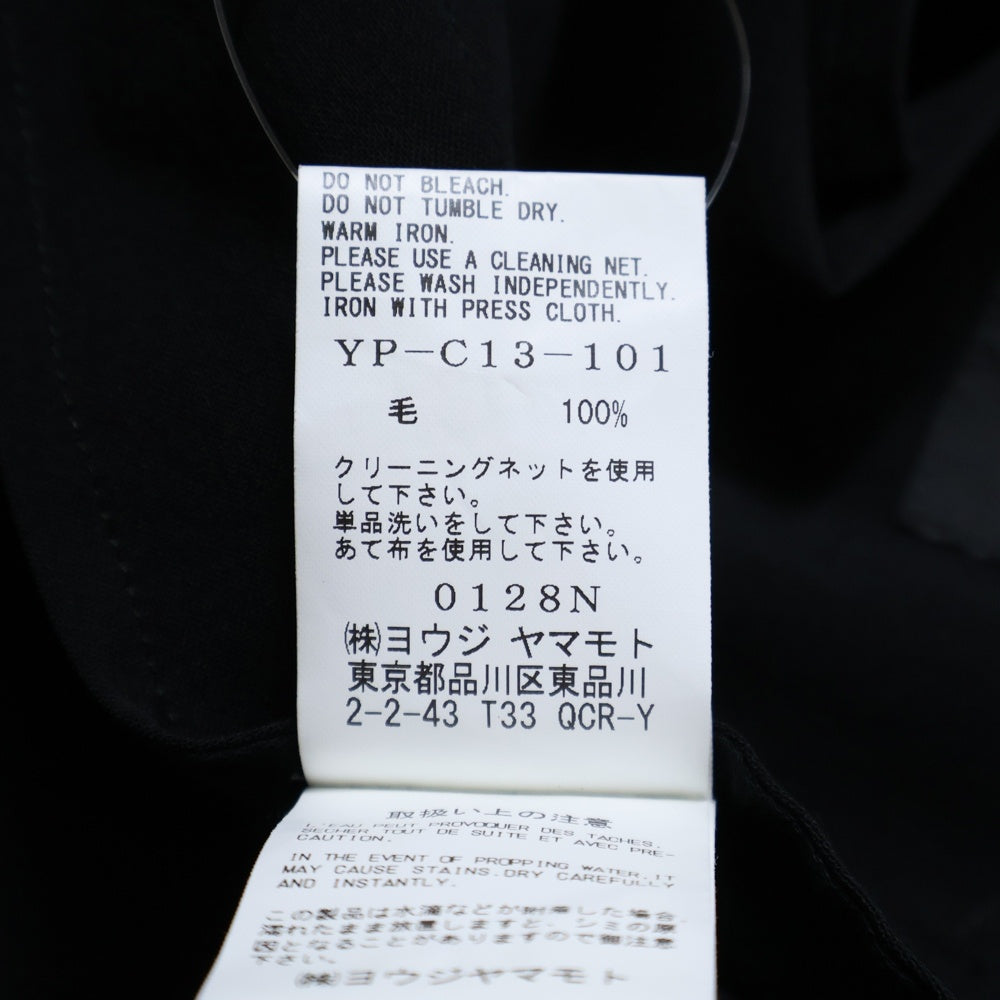 Y's(ワイズ) BORN PRODUCT COTTON TWILL DEFORMED SLEEVE SHIRT コットンツイル 変形スリーブ ロングシャツ ブラック レディース YB-B82-002