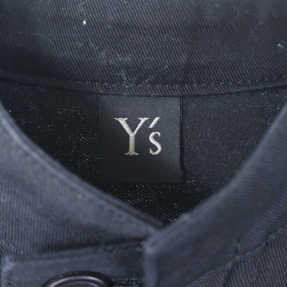 Y's(ワイズ) ドレープデザイン ウール ロングコート ブラック レディース YP-C13-101