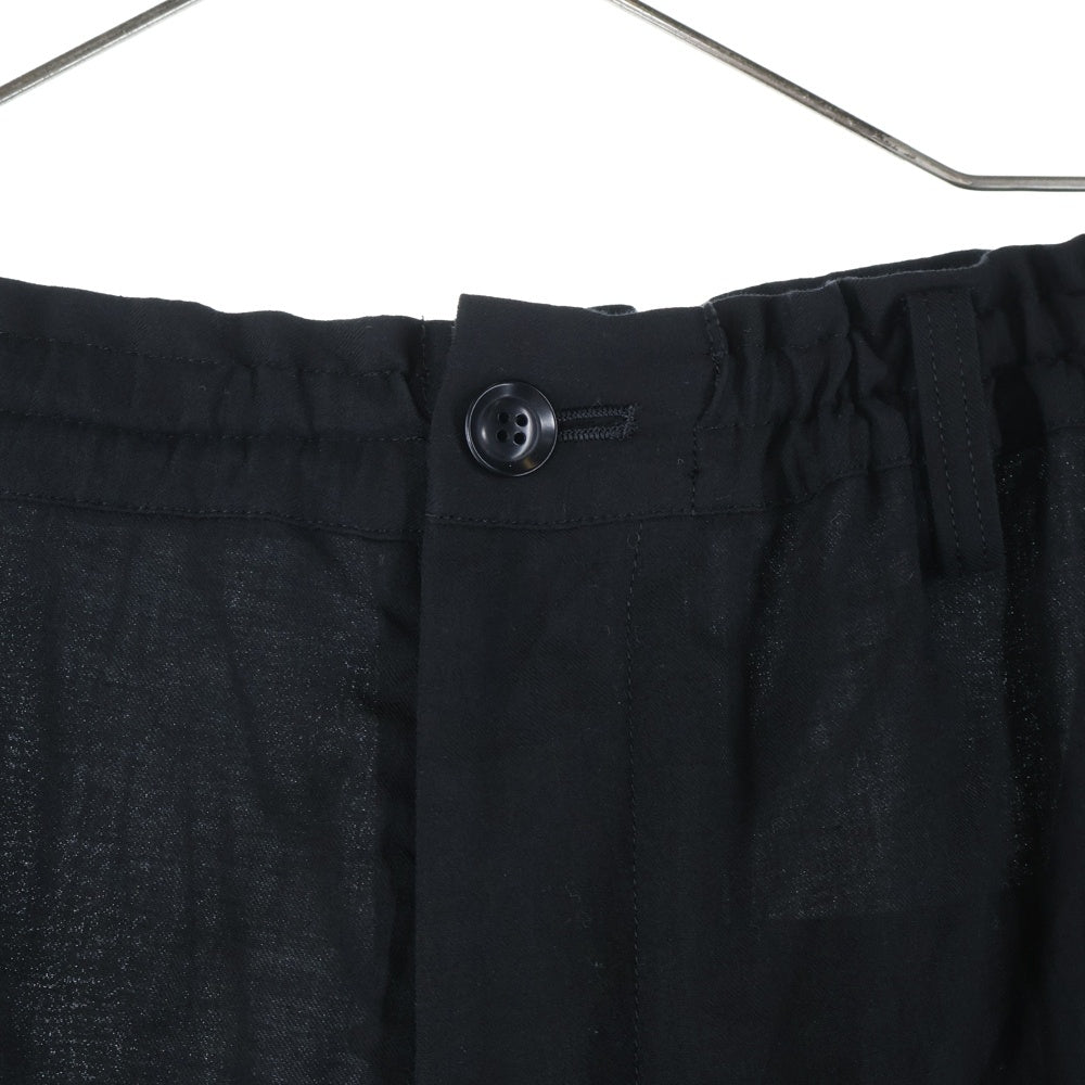 Y's(ワイズ) COTTON BOYLE VIYELLA RIGHT DRAPE PANTS コットン ボイルビエラ ライトドレープ サルエルパンツ ブラック レディース YP-P22-021