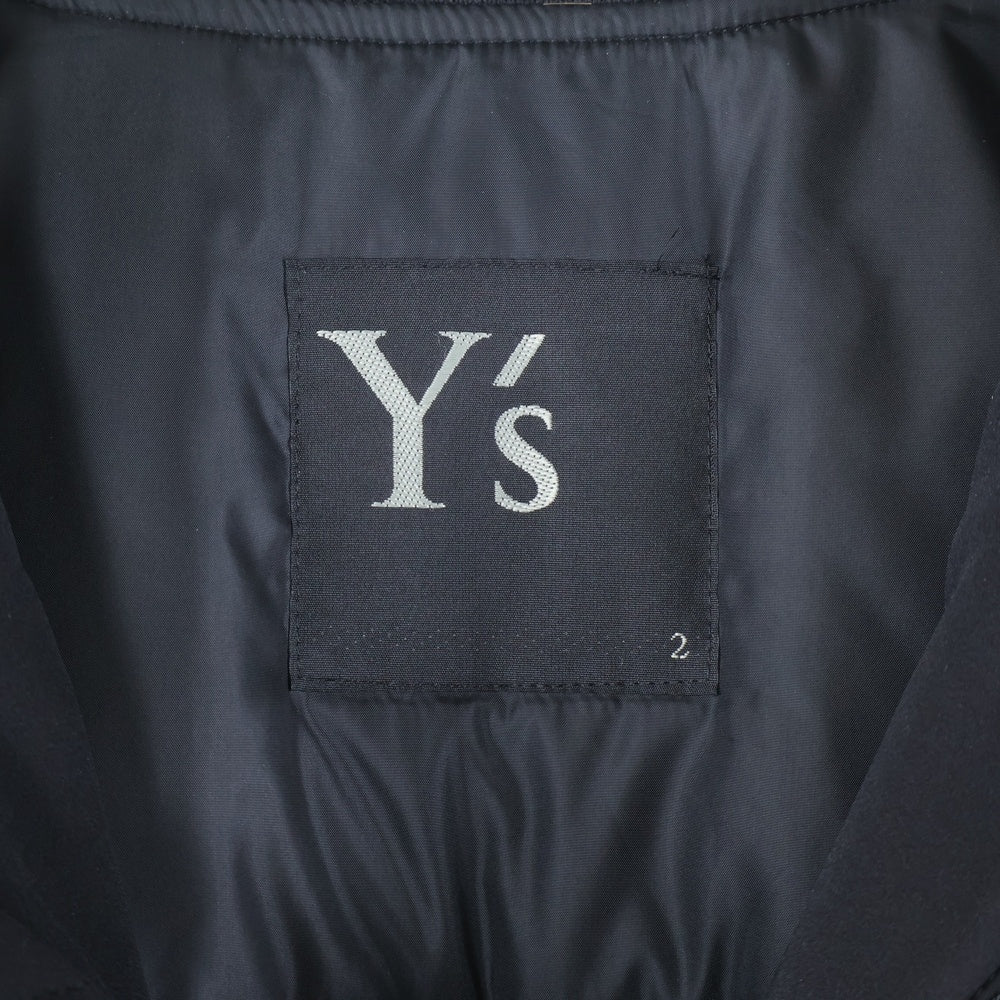Y's(ワイズ) 24AW PADDED TYPEWRITER POLYESTER BLOUSON パデッド タイプライター ポリエステルブルゾン ジャケット ブラック レディース YJ-Y11-900