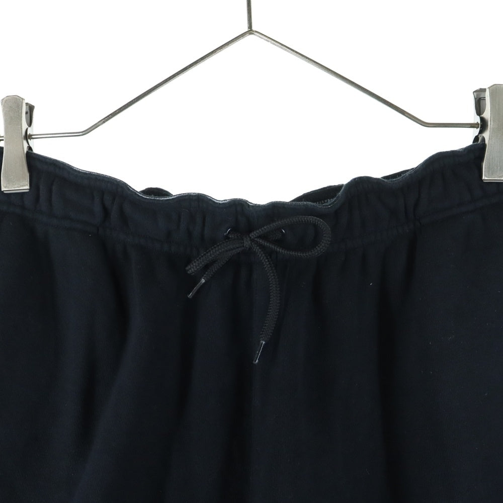 Yohji Yamamoto POUR HOMME(ヨウジヤマモト プールオム) ×NEW ERA SHORTS ニューエラ ロゴ刺繍 スウェットショーツ ハーフパンツ ブラック HZ-T95-282