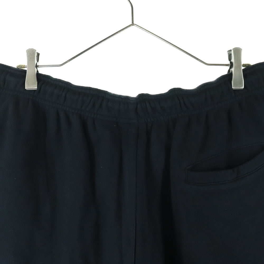 Yohji Yamamoto POUR HOMME(ヨウジヤマモト プールオム) ×NEW ERA SHORTS ニューエラ ロゴ刺繍 スウェットショーツ ハーフパンツ ブラック HZ-T95-282