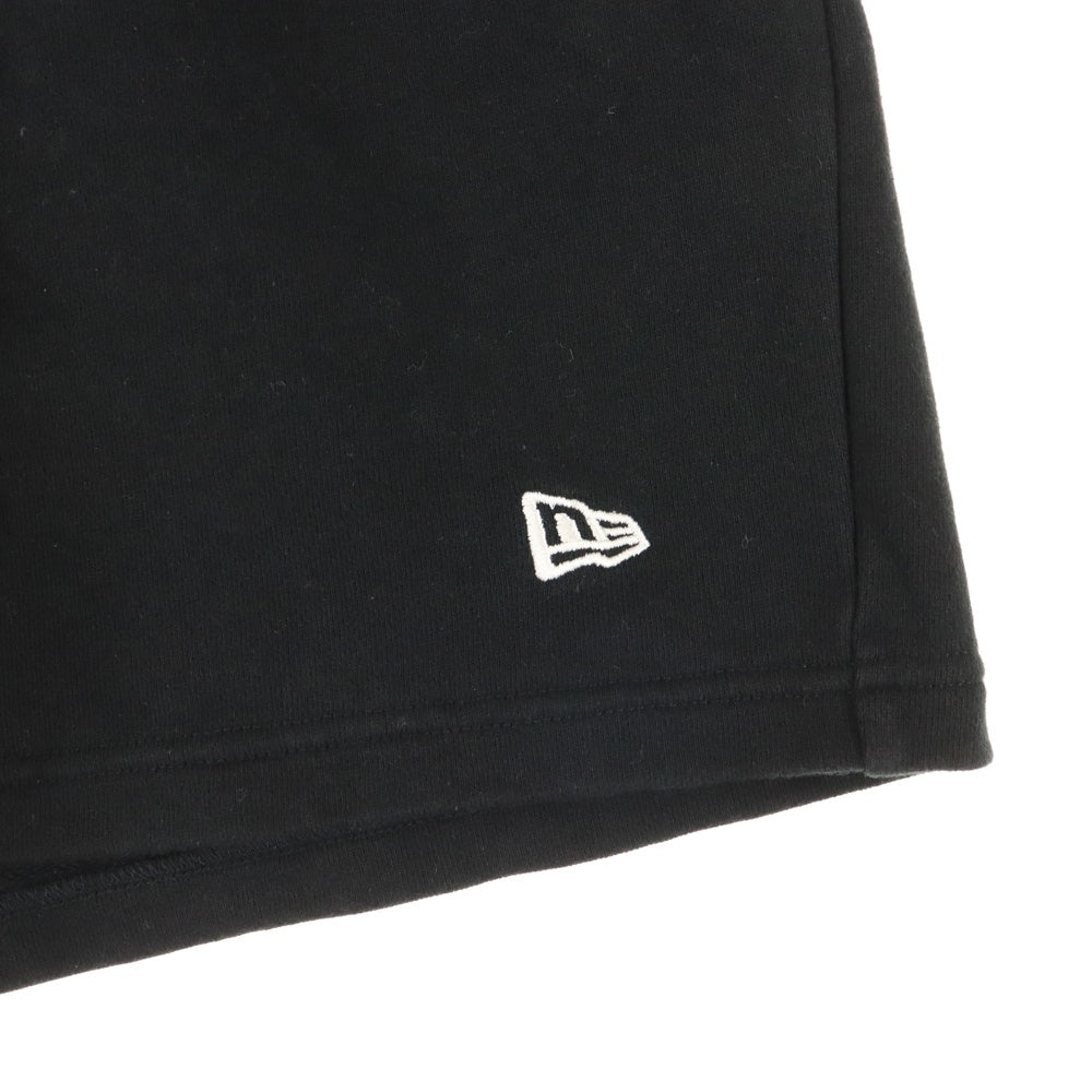 Yohji Yamamoto POUR HOMME(ヨウジヤマモト プールオム) ×NEW ERA SHORTS ニューエラ ロゴ刺繍 スウェットショーツ ハーフパンツ ブラック HZ-T95-282