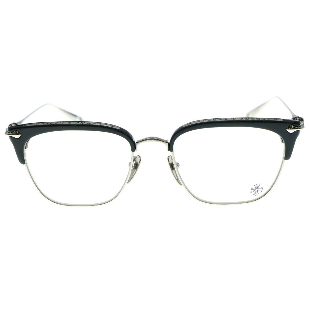 CHROME HEARTS(クロムハーツ) SLUNTRADICTION スラントラディクション スクエアフレームサングラス メガネ シルバー/ブラック