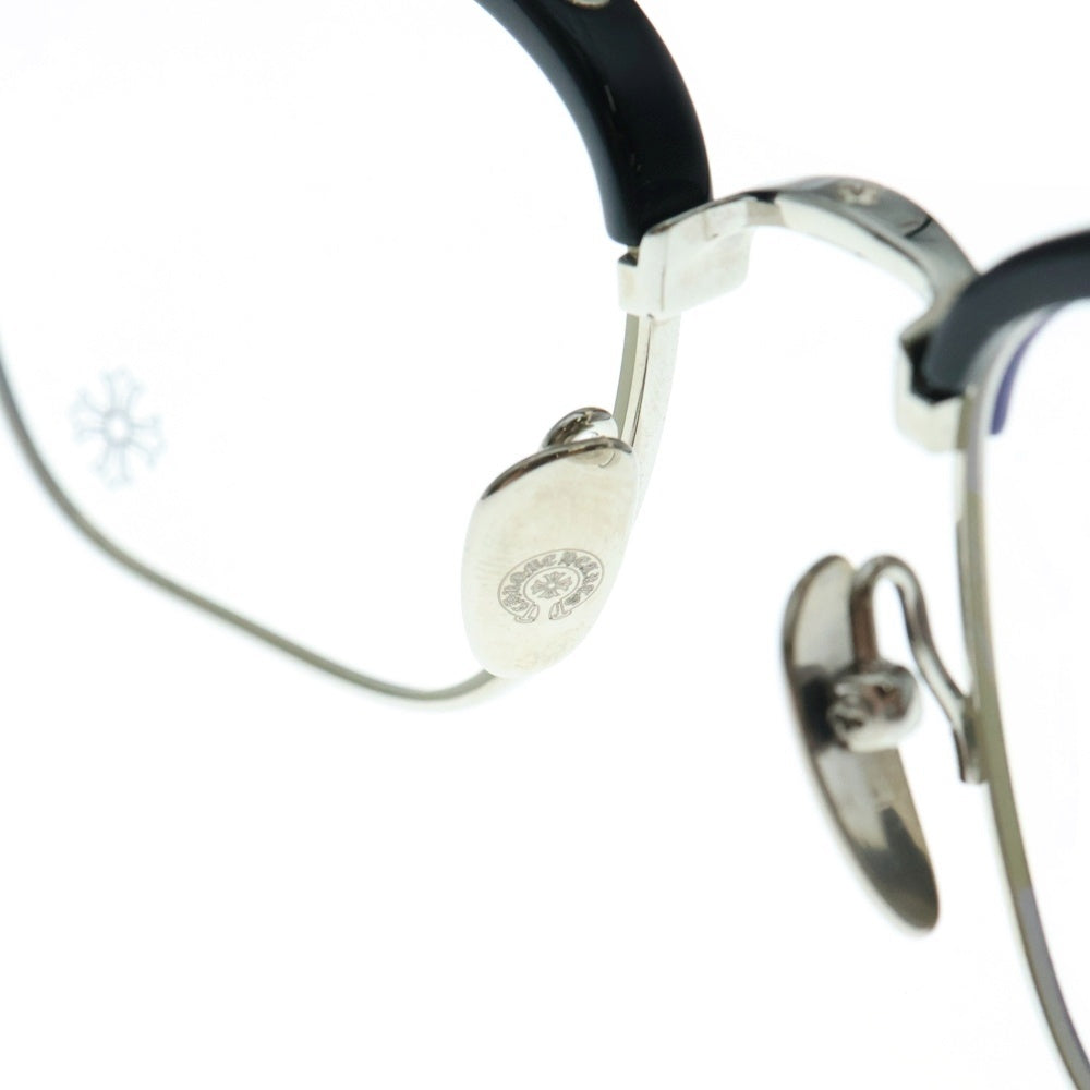 CHROME HEARTS(クロムハーツ) SLUNTRADICTION スラントラディクション スクエアフレームサングラス メガネ シルバー/ブラック