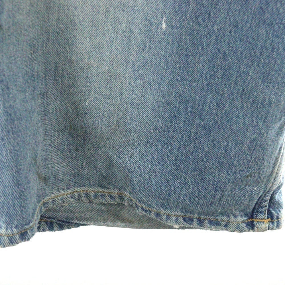 Acne Studios(アクネ ストゥディオズ) 25AW 2023 U TRAFALGAR トラファルガー ダメージ加工 ペイント ワイド デニムパンツ インディゴブルー