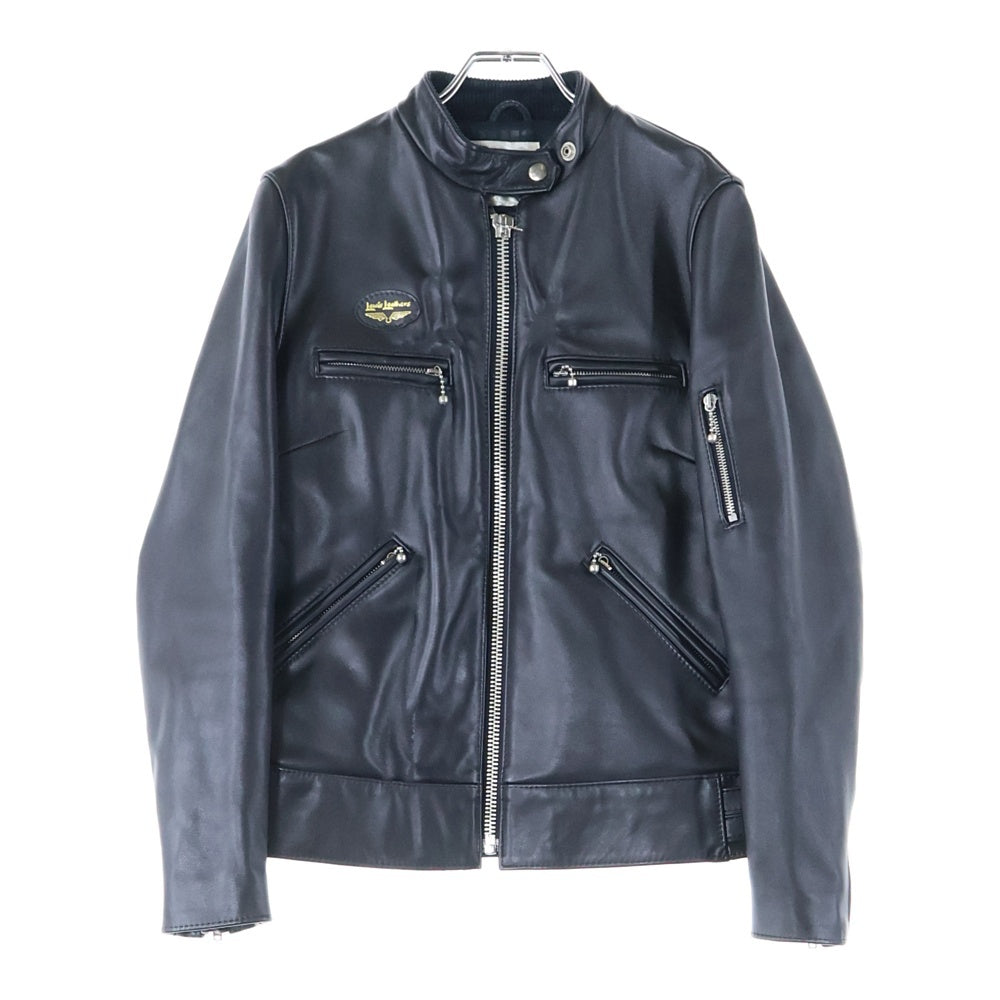 Lewis Leathers(ルイスレザー) ×HYSTERIC GLAMOUR ヒステリックグラマー スポーツマン シングルレザーライダース ジャケット ブラック 0194LB03