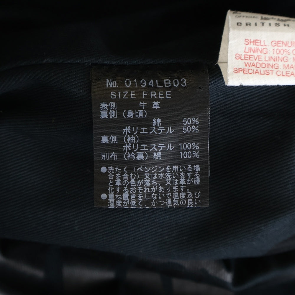 Lewis Leathers(ルイスレザー) ×HYSTERIC GLAMOUR ヒステリックグラマー スポーツマン シングルレザーライダース ジャケット ブラック 0194LB03