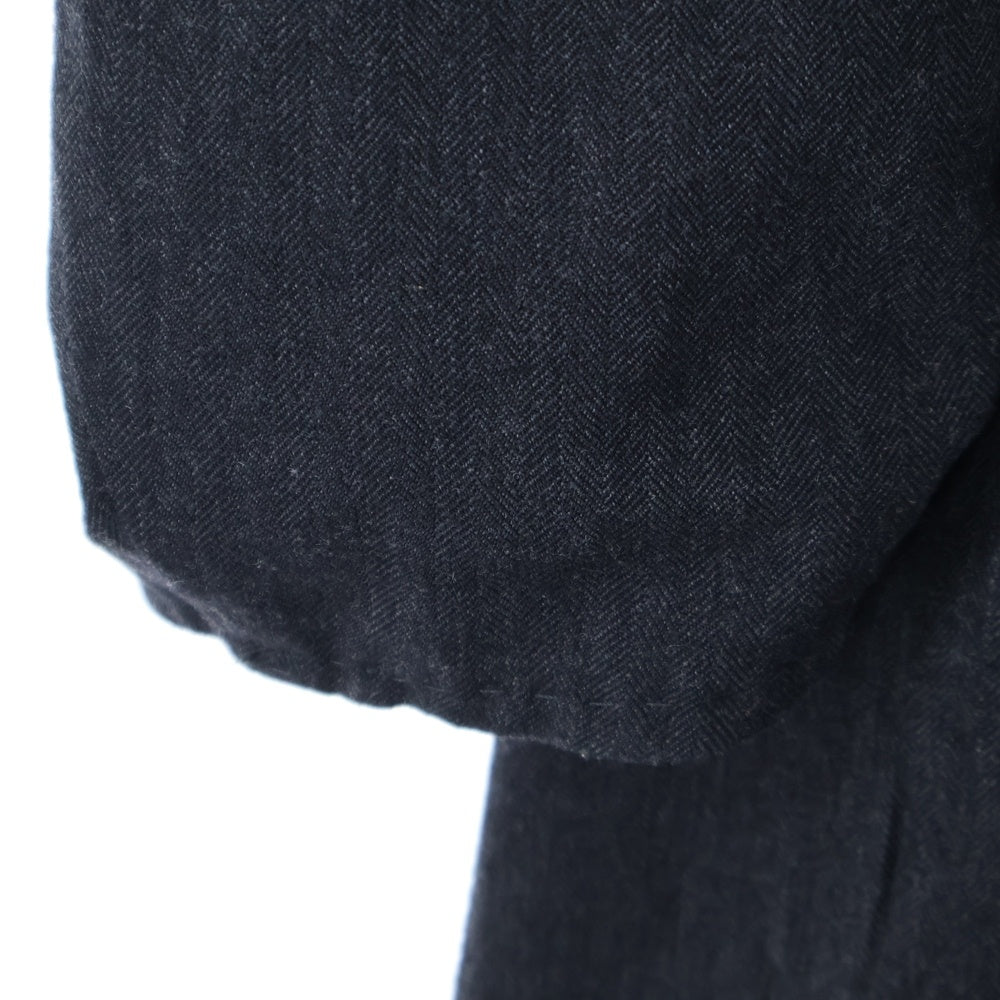 Maison Margiela 1 10(メゾンマルジェラ 1 10) 22AW HERRINGBONE STRIPE COAT ヘリンボーン ストライプ リバーシブル トレンチコート ブラック/ネイビー S50AA0120
