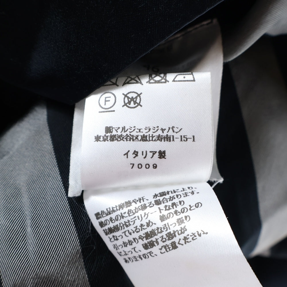 Maison Margiela 1 10(メゾンマルジェラ 1 10) 22AW HERRINGBONE STRIPE COAT ヘリンボーン ストライプ リバーシブル トレンチコート ブラック/ネイビー S50AA0120