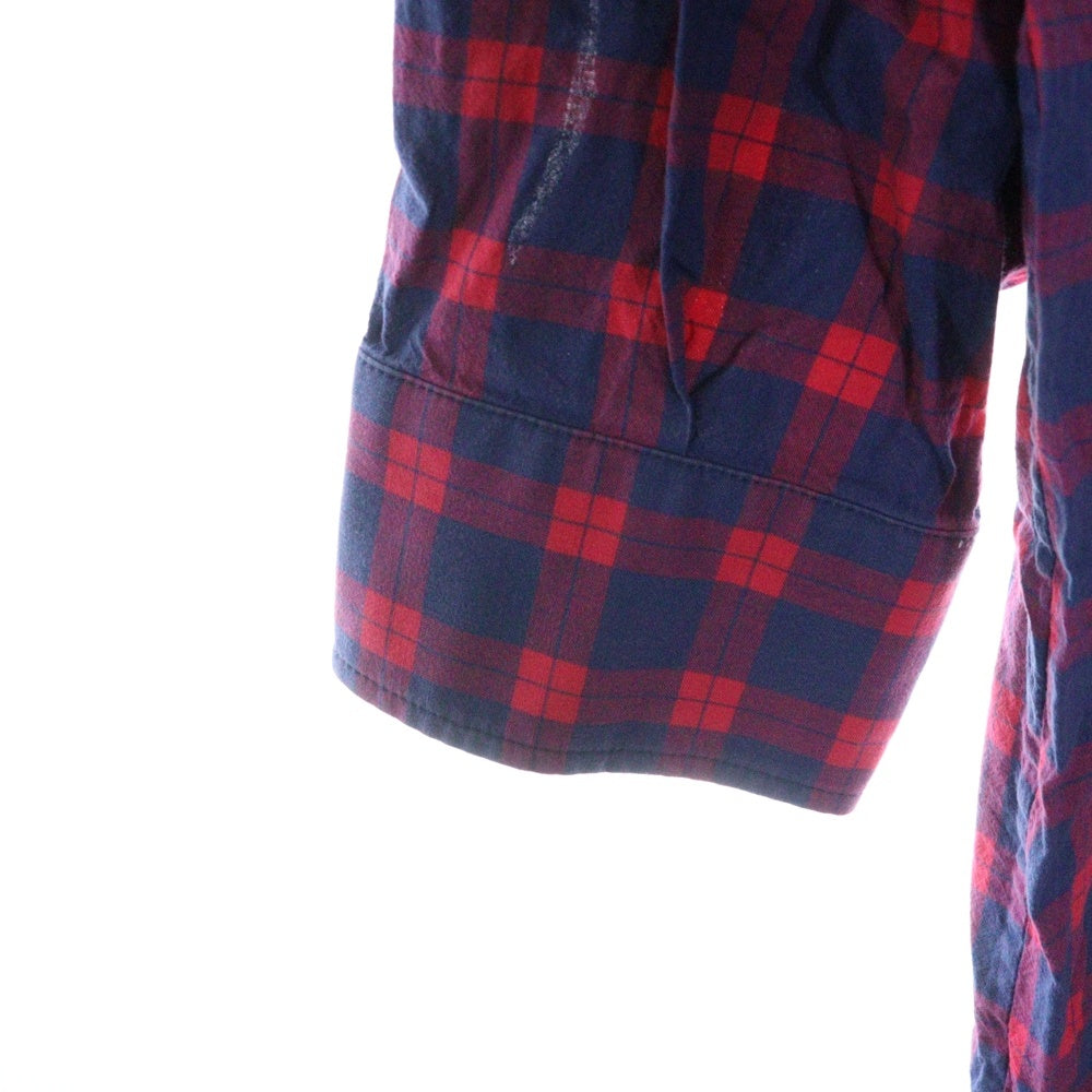Maison Margiela 10(メゾン マルジェラ) 18SS CHECKED SHIRT オーバーサイズ チェック長袖シャツ レッド/ネイビー S30DL0379