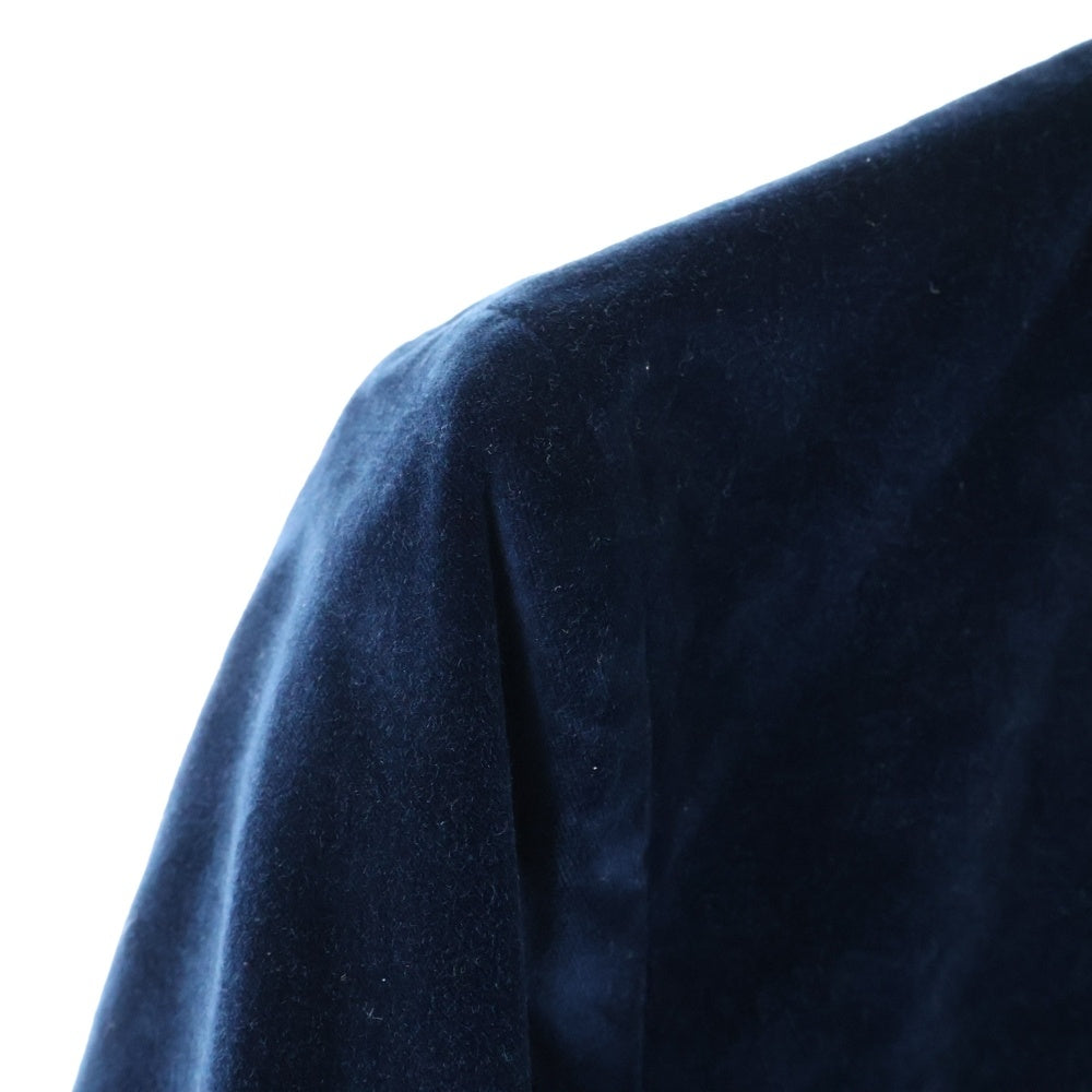 Maison Margiela 10(メゾン マルジェラ) 16AW ベロア ノーカラー テーラードジャケット ネイビー S50BN0299