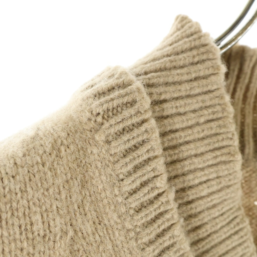 Maison Margiela 14(メゾンマルジェラ) 22AW レイヤードデザイン Vネック ウール ニットベスト レディース ベージュ SI1TH0001