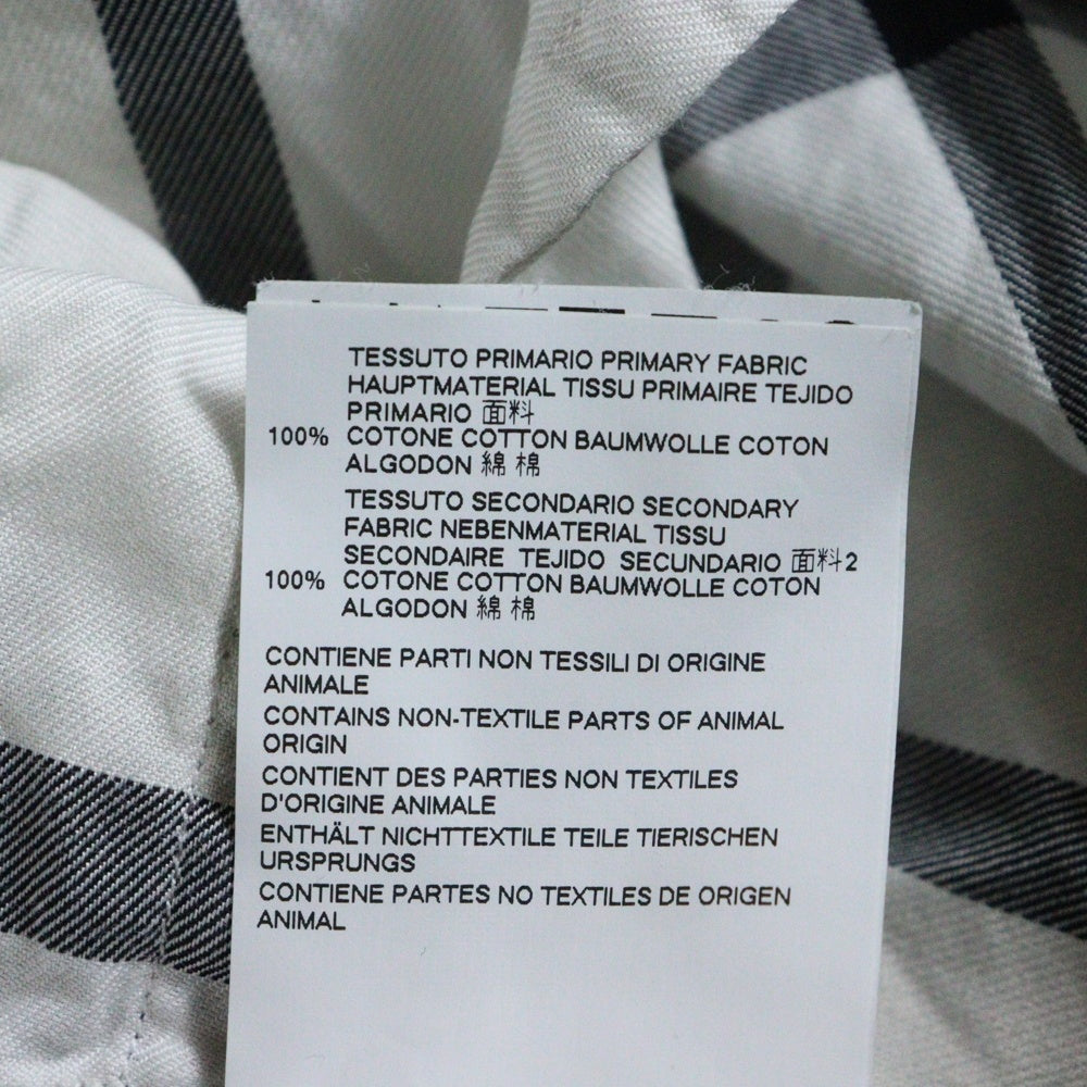 Maison Margiela 10(メゾン マルジェラ) 18AW TWO-TONE LARGE CHECKED SHIRT ツートーン ラージ チェック長袖シャツ ホワイト/グレー S50DL0338
