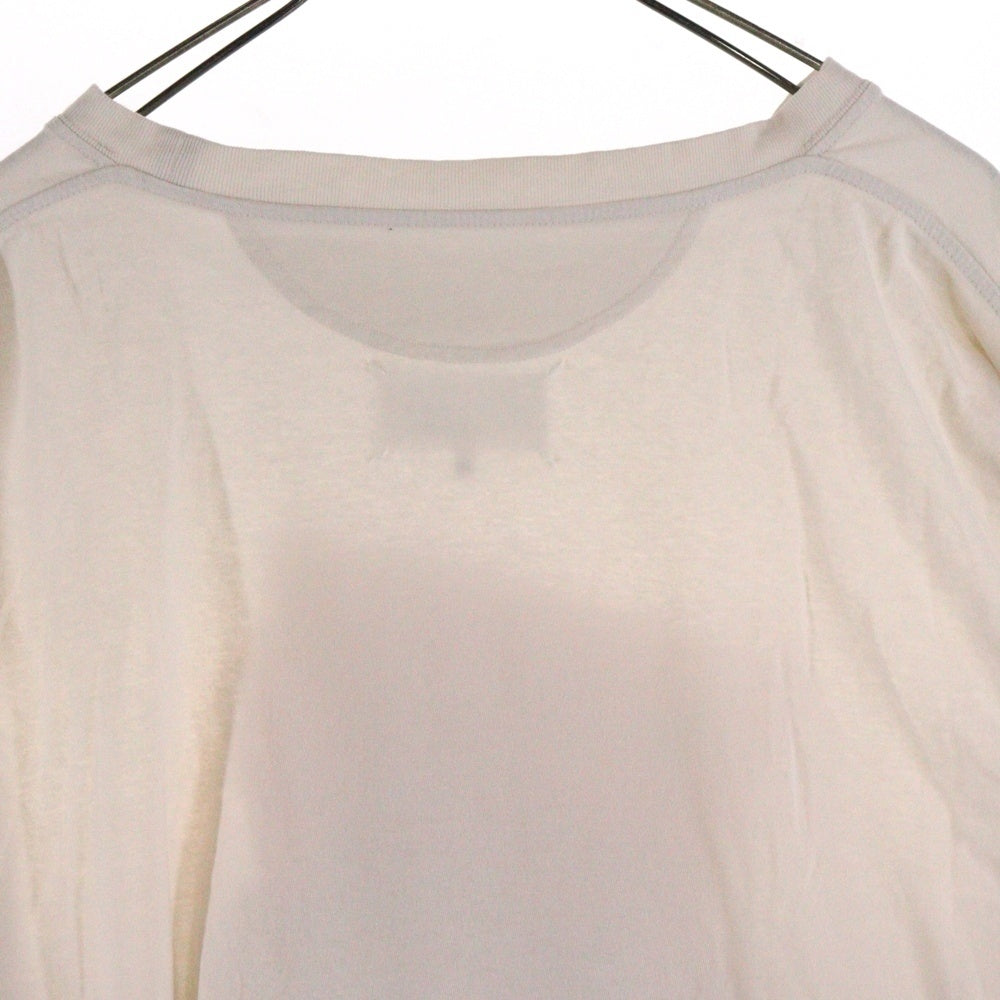 Maison Margiela 1 10(メゾンマルジェラ 1 10) 24SS フロントプリント 長袖Tシャツ カットソー ホワイト/ピンク S50GC0698