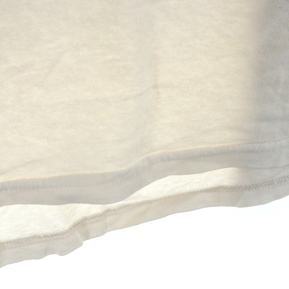 Maison Margiela 1 10(メゾンマルジェラ 1 10) 24SS フロントプリント 長袖Tシャツ カットソー ホワイト/ピンク S50GC0698
