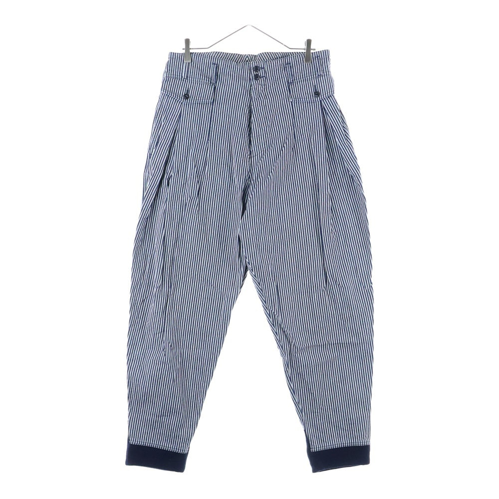 Maison Margiela 10(メゾン マルジェラ) 21SS ストライプ ヒッコリー リブパンツ ネイビー/ホワイト S50KA0545