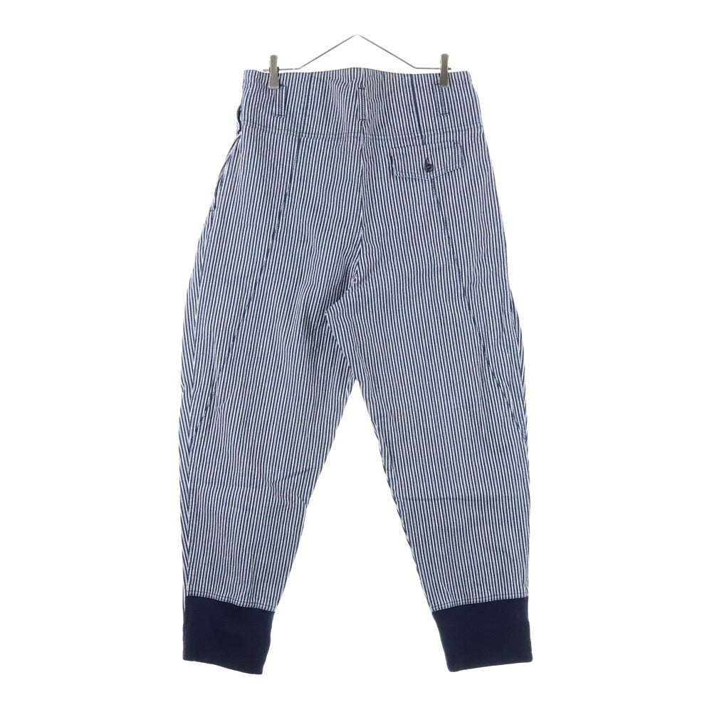 Maison Margiela 10(メゾン マルジェラ) 21SS ストライプ ヒッコリー リブパンツ ネイビー/ホワイト S50KA0545