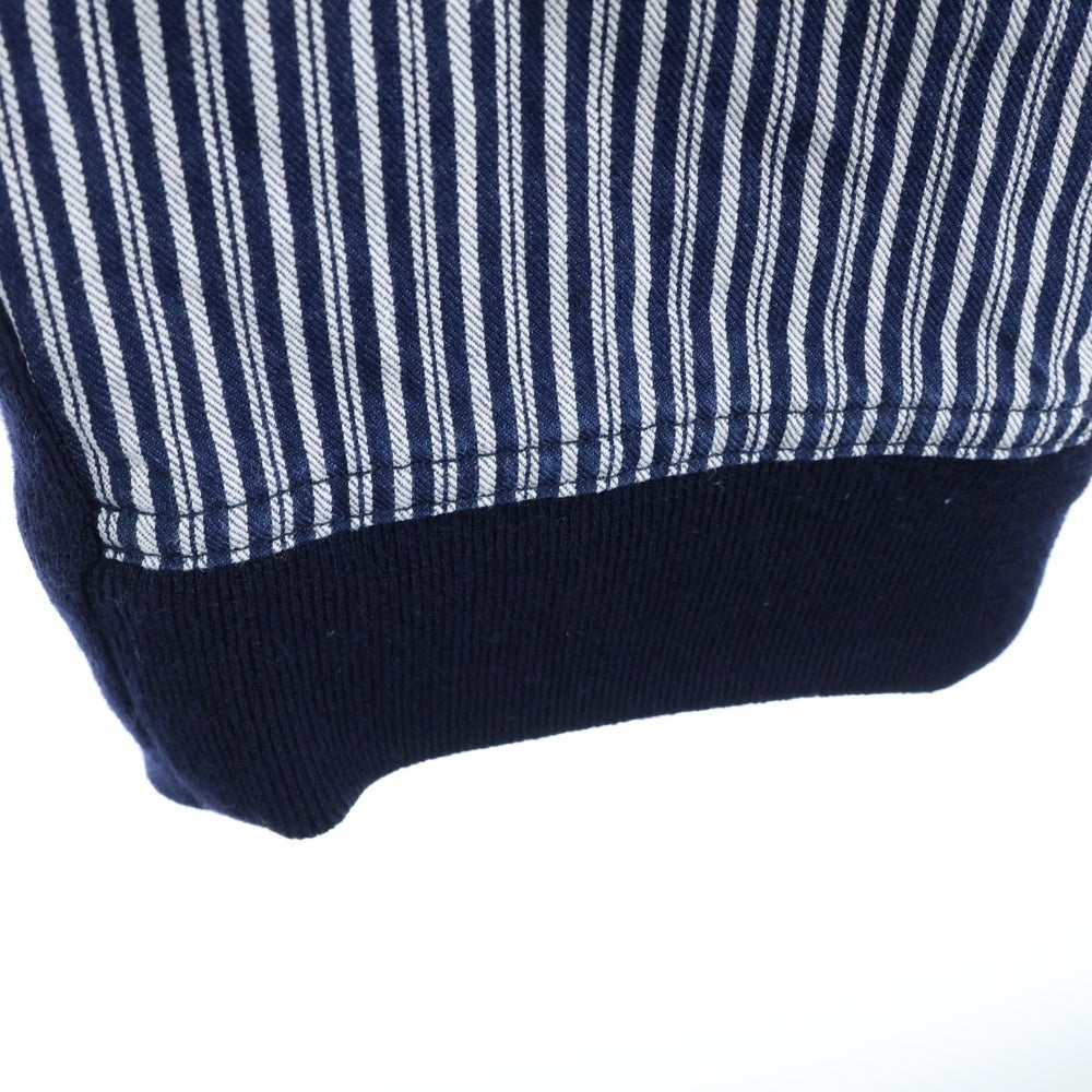 Maison Margiela 10(メゾン マルジェラ) 21SS ストライプ ヒッコリー リブパンツ ネイビー/ホワイト S50KA0545