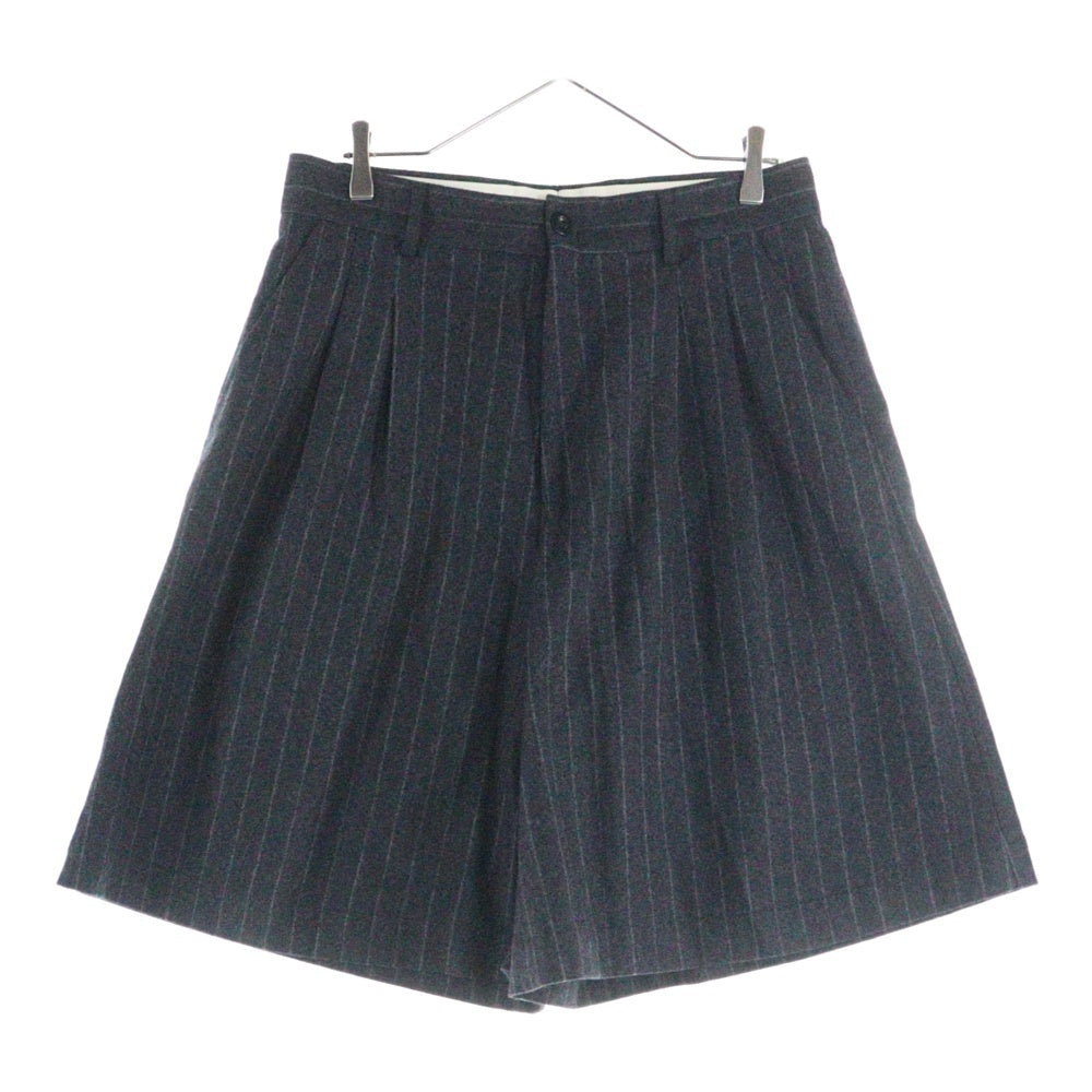 Maison Margiela 10(メゾン マルジェラ) 20AW 2タック ストライプ ワイドショーツ グレー S50MU0040